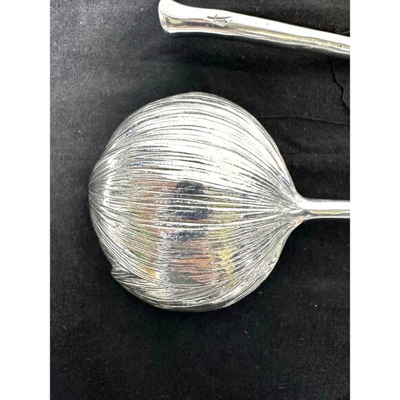 Michael Aram Lotus Blossom Flowers Serving Set Fork Spoon w/Logo Storage Pouch! - Picture 6 of 10